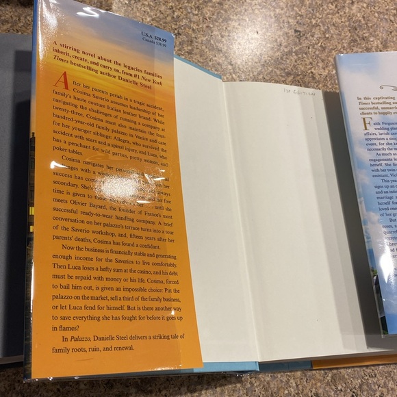 3 Danielle Steel Hardcover Books Wedding Planner Palazzo Matters of the Heart - Picture 11 of 16